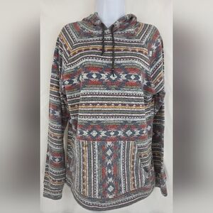 Brooklyn Cloth Classic Patterned Hooded Sweater Hoodie Size Large Y-3378